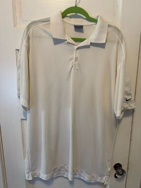 Nike Men’s White Polo with Subtle Swoosh